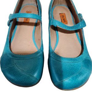 Miz Mooz Turquoise 'Dotty' flats